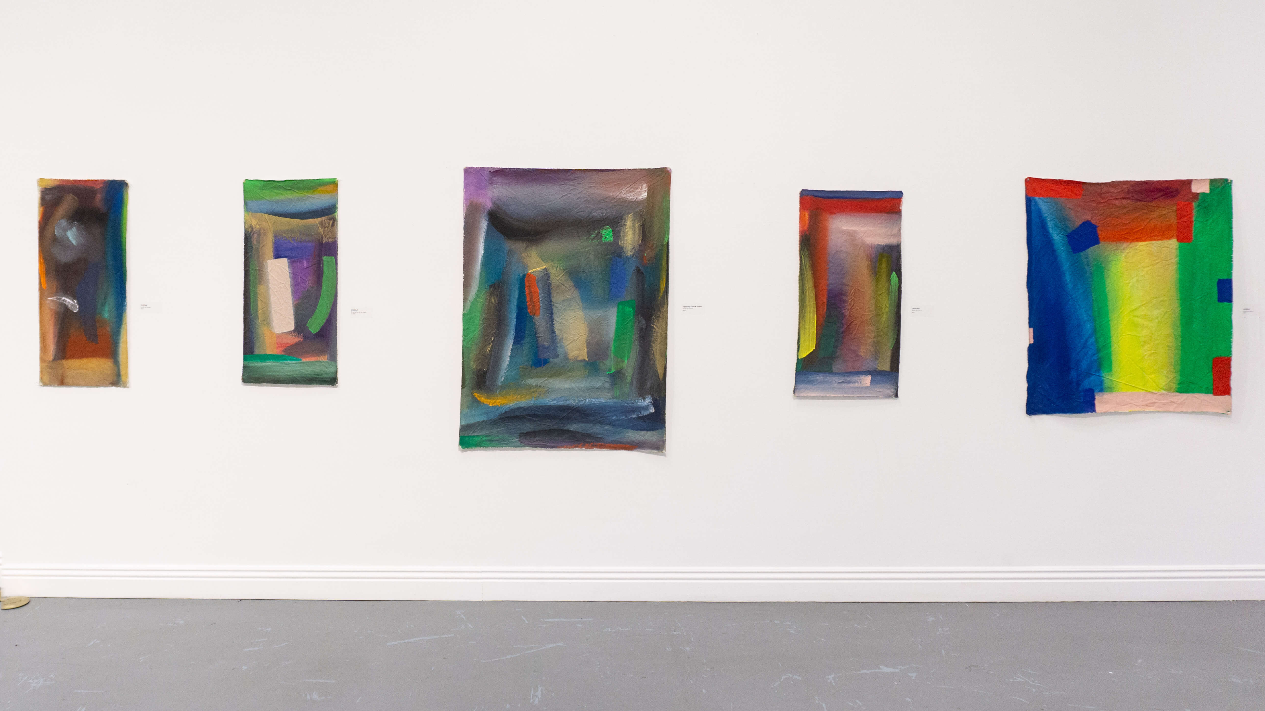 Installation view, Keisho Okayama: Selected Works - Late paintings from 2014-2017, acrylic on canvas