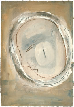 Untitled, acrylic, cray-pas and pencil on paper, 11 x 7-1/2 inches, 1994