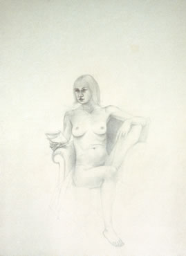 Untitled, pencil on paper, 11-1/2 x 8 inches, c. 1975
